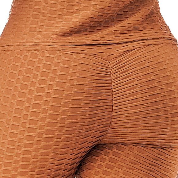 Women's Textured Brown Leggings Set - Picture 5 of 5